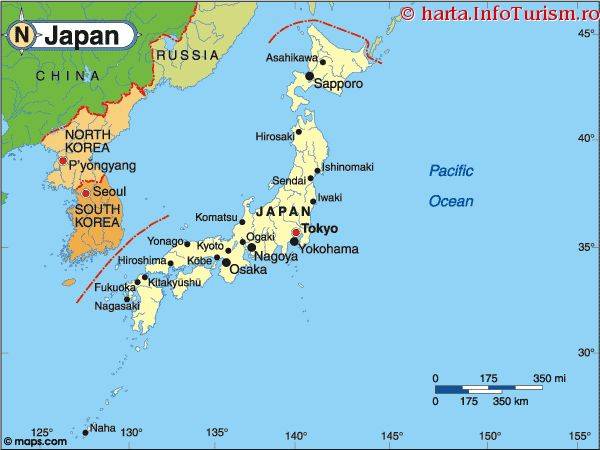 Tërmeti sposton Japoninë më në lindje 