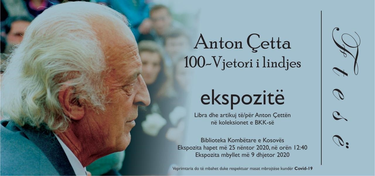 Në 76 vjetorin e themelimit, Biblioteka Kombëtare hap ekspozitën për Anton Çetten