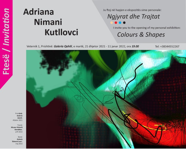 Hapet ekspozita personale “Ngjyrat dhe Trajtat” e Adriana Nimani Kutllovci