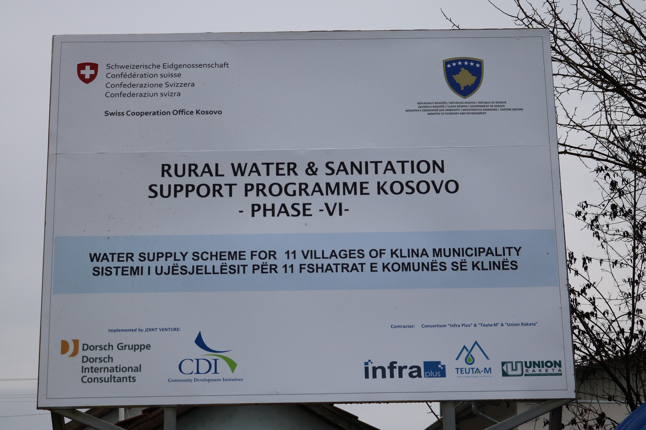Fillon ndërtimi i ujësjellësit për 11 fshatra të Klinës  