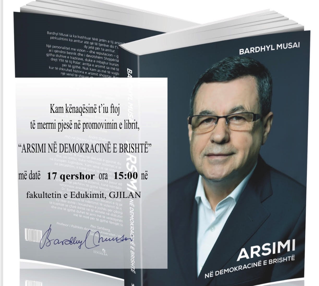 Promovohet libri “Arsimi në demokracinë e brishtë“ i profesor Bardhyl Musai